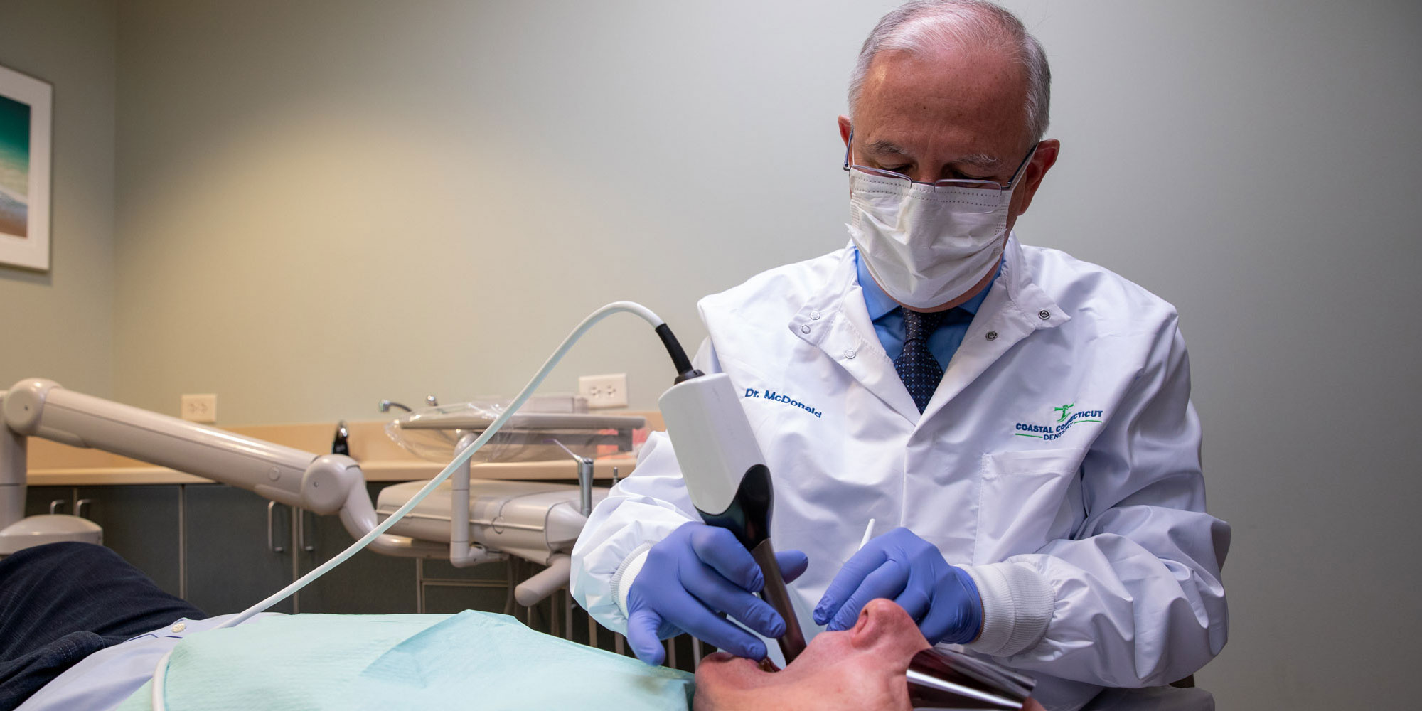 dental patient undergoing cerec scan Waterford, CT